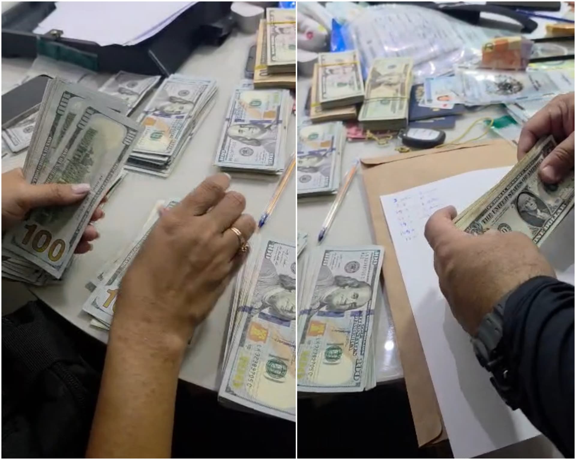 Perícia da Polícia Civil analisa materiais apreendidos em operação contra lavagem de dinheiro.