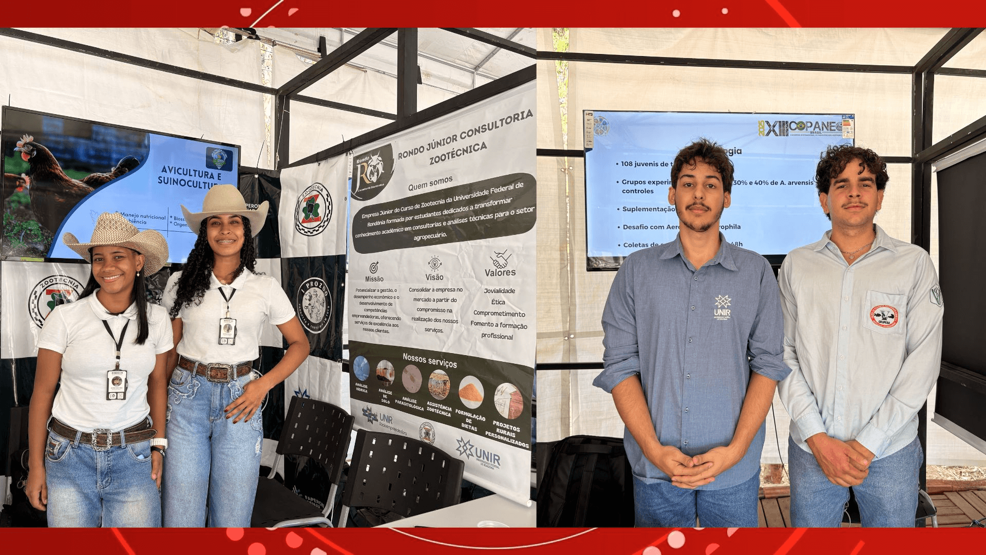 Pesquisadores analisam tambaquis em tanque experimental na Universidade Federal de Rondônia.